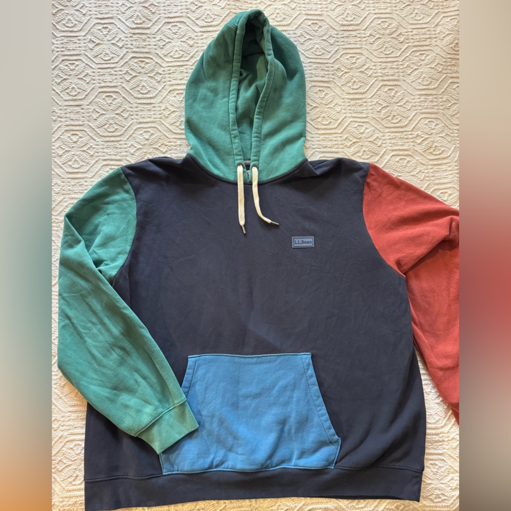 L.L. Bean Men's Colorblock Hoodie 3X